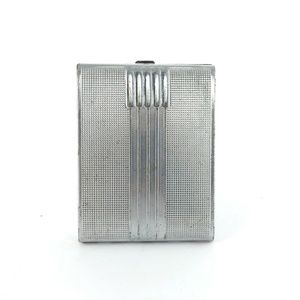 Vintage Evans Cigarette Case Art Deco Silver Tone